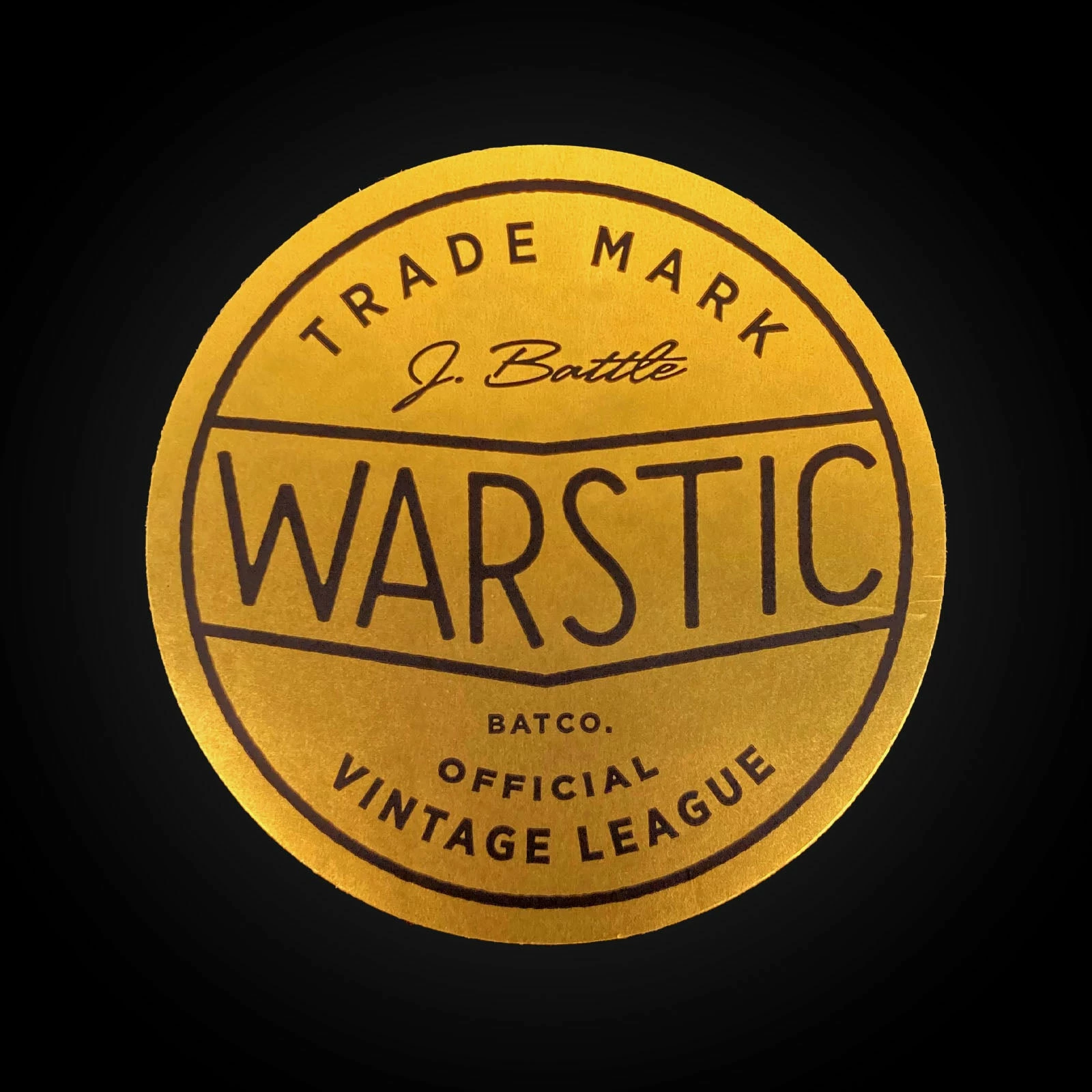 Warstic VINTAGE LEAGUE (BLACK/GOLD) STICKER 3 Warstic VINTAGE LEAGUE (BLACK/GOLD) STICKER