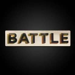 Warstic BATTLE BOLD (BLACK/GOLD) STICKER