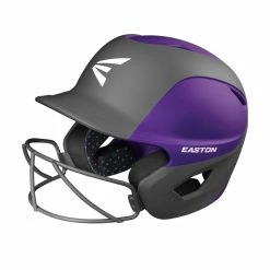 Easton Ghost Matte Two-Tone Batting Helmet With Integrated Facemask -Hot Sale Protective Gear Shop GHOSTMATTETWO TONE PURPLECHARCOAL x700