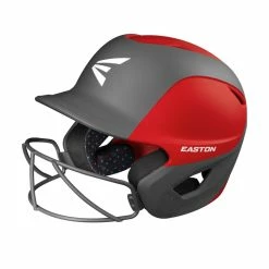 Easton Ghost Matte Two-Tone Batting Helmet With Integrated Facemask -Hot Sale Protective Gear Shop GHOSTMATTETWO TONE REDCHARCOAL x700