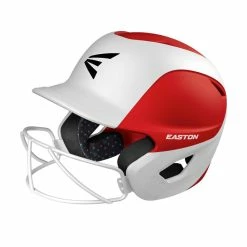 Easton Ghost Matte Two-Tone Batting Helmet With Integrated Facemask -Hot Sale Protective Gear Shop GHOSTMATTETWO TONE REDWHITE x700