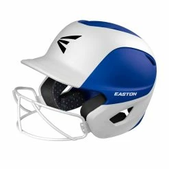 Easton Ghost Matte Two-Tone Batting Helmet With Integrated Facemask -Hot Sale Protective Gear Shop GHOSTMATTETWO TONE ROYALWHITE x700