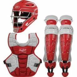 Rawlings Velo 2.0 Catcher’s Equipment Set Youth: CSV2Y -Hot Sale Protective Gear Shop Red White x700