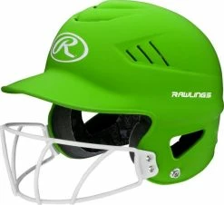 Rawlings Highlighter Fastpitch Helmet / Mask Matte: RCFHLFGM -Hot Sale Protective Gear Shop rcfhlfgng 1 x700