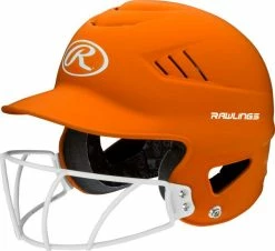 Rawlings Highlighter Fastpitch Helmet / Mask Matte: RCFHLFGM -Hot Sale Protective Gear Shop rcfhlfgo 1 x700