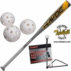 Batting Kit 28 Inch Teeball Bat + Tee + Practice Balls Kit