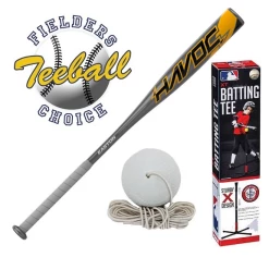Batting Kit 28 Inch Teeball Bat + Tee + Practice Balls Kit
