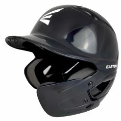 Easton Alpha Black Batting Helmet + Jaw Guard