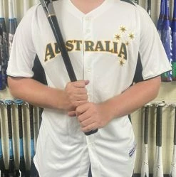 Team Australia Majestic Cool Base AB + ANZ Logo Jersey