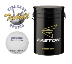 Easton Ball Bucket & Two Dozen Tee-ball Combo